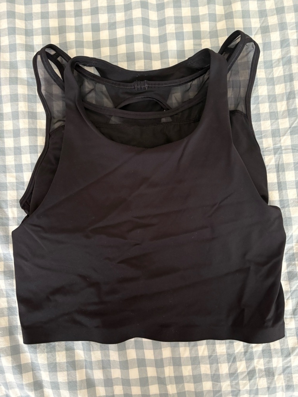 lululemon athletica Black Mesh-Back Sports Tank
